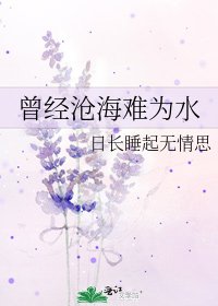 曾经沧海难为水